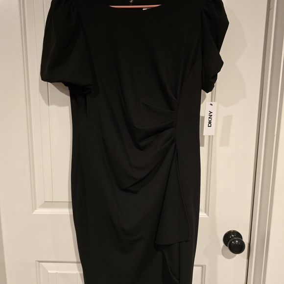 DKNY Asymmetrical Black Dress - Picture 2 of 10